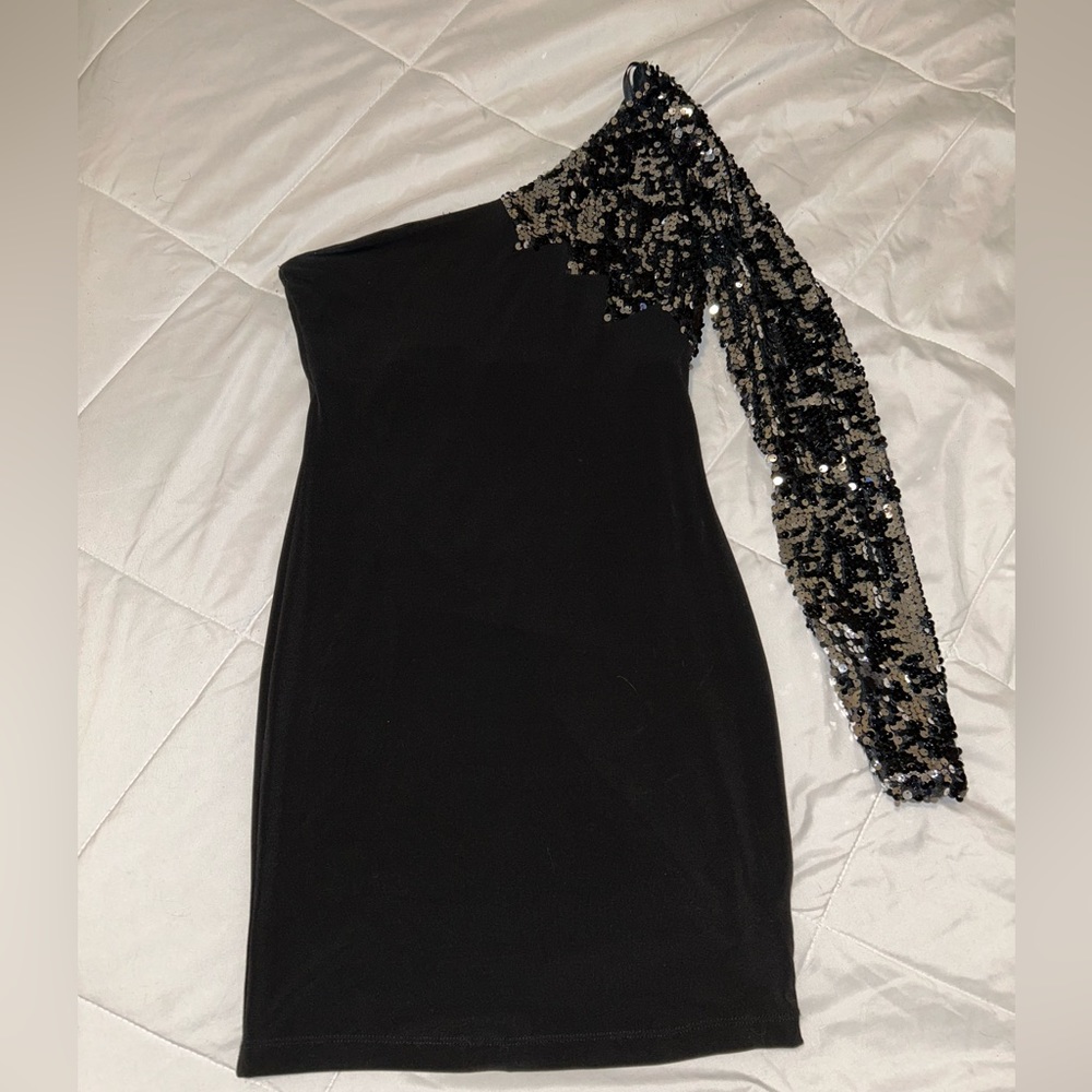 Black mini dress